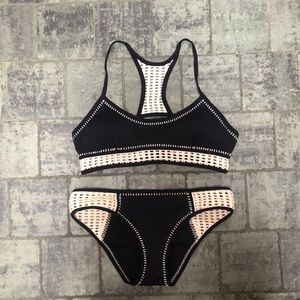 Black and white crocheted bikini 🧜🏽‍♀️🧜🏽‍♀️